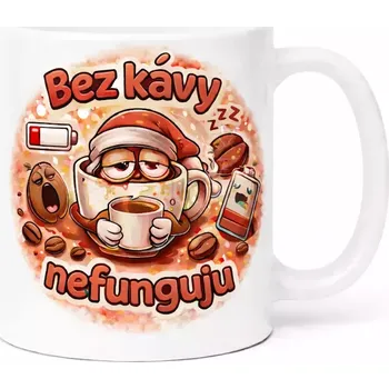 Hrnek s potiskem 330 ml bez kávy nefunguju červený červený CZ