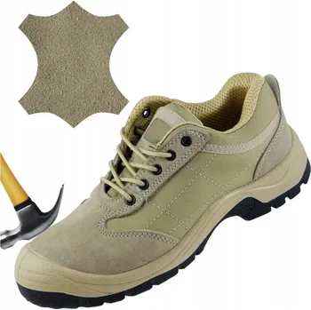 Pracovní obuv Pracovní obuv Specto kožená béžová s ocelovou špičkou S1 velikost 45
