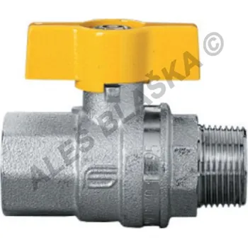 Instalatérský materiál EFFEBI - Itálie | Kulový kohout VENUS (ventil) na plyn s motýl MF (plynový) - 1/4" 0622