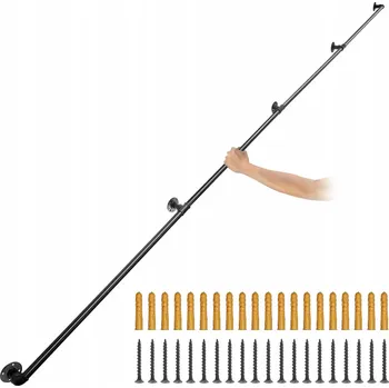 Madlo do koupelny Madlo ke schodišti 396 cm ocelové, nosnost 200 kg, montáž na stěnu, vnitřní