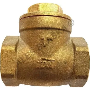 Ventil Mosazná zpětná klapka pro vodorovnou polohu - klapací MOSAZ (zpětný ventil voda) - 1/2" 17