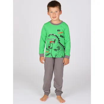 Dámské pyžamo EVONA a.s. Dětské dlouhé pyžamo P DINOS - P DINOS BASS 128-134