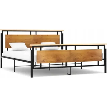 Postel Jednolůžková kovová postel VidaXL 180x200 cm černá