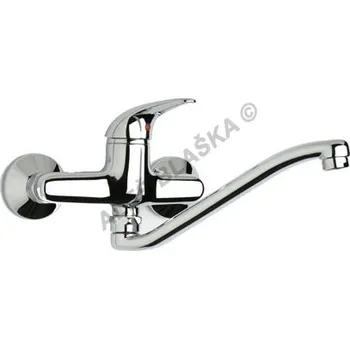 Vodovodní baterie GUGLIELMI - Itálie | GEOS GS 5700V páková nástěnná umyvadlová nebo dřezová s ramínkem RS (vodovodní baterie) - CHROM GS5700V