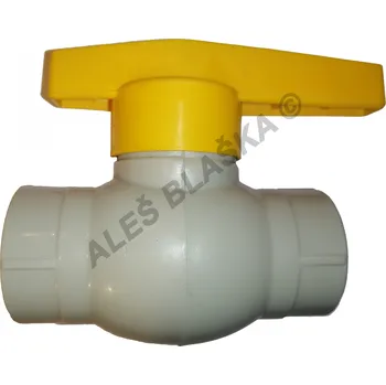 Instalatérský materiál PPR kulový kohout (ventil) celoplastový tvarovka navařovací - 20 PPR6251PL