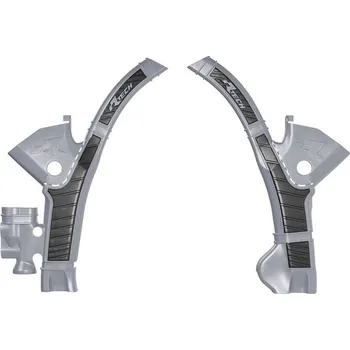 RACETECH (RTECH) 2025/12 kompletní kryty rámu BI-mateRIAL SUPER GRIP STARK FUTURE VARG SMX1 23-25 barva stříbrná / černá (RACETECH (RTECH) 2025/12 kompletní kryty rámu BI-mateRIAL SUPER GRIP STARK FUTURE VARG SMX1 23-25 barva stříbrná / černá)
