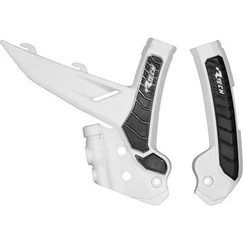 RACETECH (RTECH) 2025/12 kompletní kryty rámu BI-mateRIAL SUPER GRIP KTM EXC / EXCF 150 / 250 / 300 / 450 / 500 24, SX 250 / 300 23-24, SXF 250 / 350 / 450 23-24, XC / XCF 125 / 250 / 300 / 350 / 450 23-24 barva bílá / černá (RACETECH (RTECH) 2025/12)