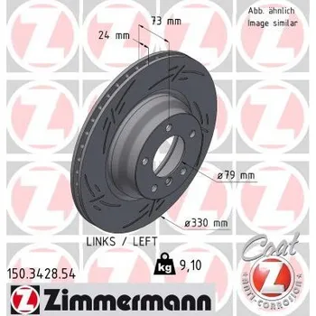 Brzdový kotouč Brzdový kotouč ZIMMERMANN 150.3428.54