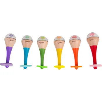 Hudební nástroj pro děti Classic WORLD Rumbakoule (maracas) v barvách duhy (1 ks) barva: Modrá