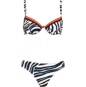 Dámské oblečení Plavky Naturana Creme/ Dunkelblau 9883684 40D-Cup