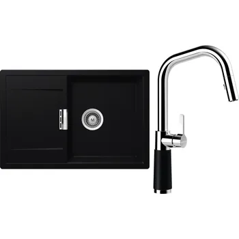 Kuchyňský dřez Set Schock S6-9 (dřez Mono D-100 Puro + baterie SC-530.120 Puro)