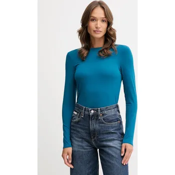 Pánská móda Tričko s dlouhým rukávem United Colors of Benetton 3ZQM3M858.100 tyrkysová 69X, vel. XS