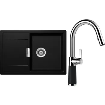 Kuchyňský dřez Set Schock S6-7 (dřez Mono D-100 Magma + baterie SC-520.120 Magma)