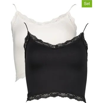 Dámské tričko ONLY Schwarz/ Weiß 2590776 L/XL