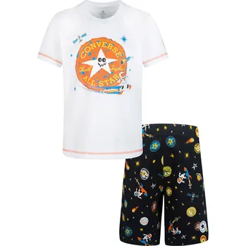 Chlapecké tričko Tričko Converse Weiß/ Schwarz 982300 104