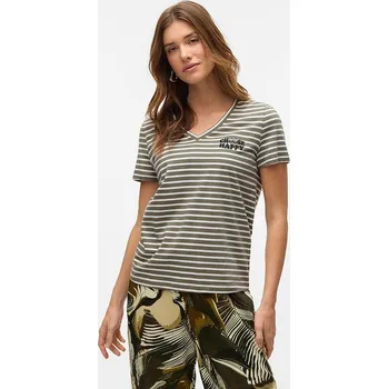 Dámská móda Tričko Vero Moda Khaki 6495905 M