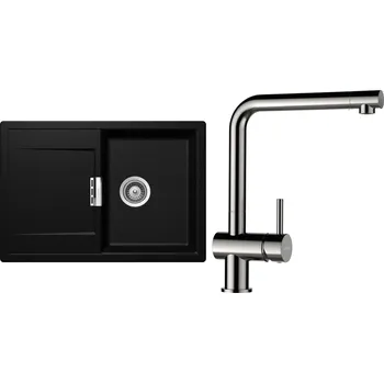 Granitový dřez Set Schock S5-3 (dřez Mono D-100S Magma + baterie Epos Nerezový vzhled)