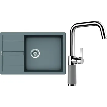 Granitový dřez Set Schock S22-10 (dřez Manhattan D-100LS Croma + baterie SC-530 Croma)