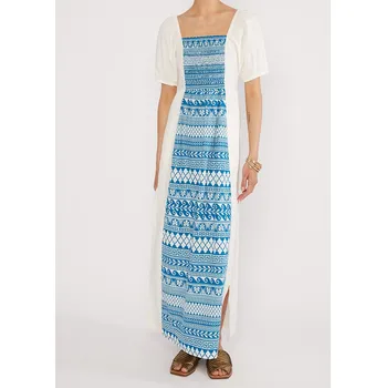 Dámské šaty Šaty Blutsgeschwister Weiß/ Blau 3351329 L