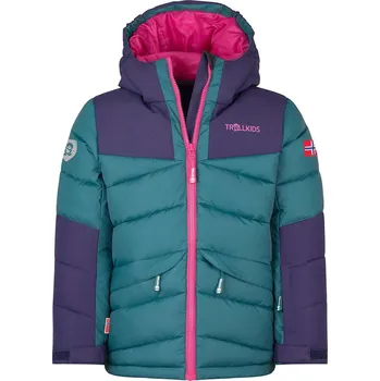 Dívčí bunda Trollkids Türkis 6287783 98