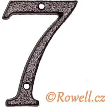 Domovní cedule C1. Číslice 80mm komaxit měď '7' (C1. Číslice 80mm komaxit měď '7' v povrchu měď. Praktický doplněk do interiéru.)