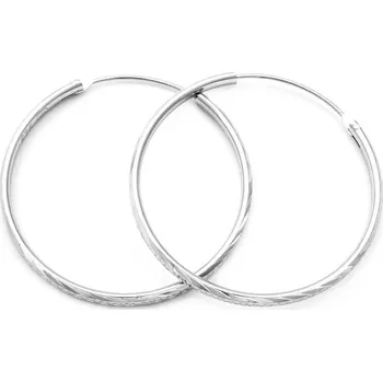 Náušnice Úžasné stříbrné kruhové náušnice AGUC355/N Beneto / Průměr: 4,5 cm