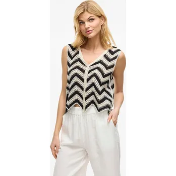 Dámská vesta Vesta Vila Weiß/ Schwarz 2363833 XL