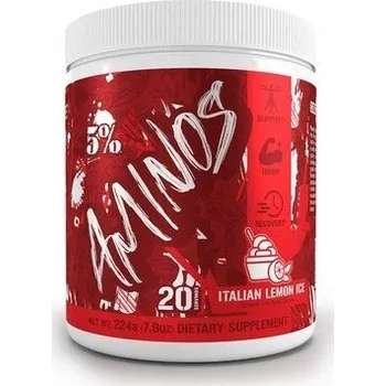 Aminokyselina Vícesložkový prášek 5% Nutrition Aminos - Code Red, Italian Lemon Ice - 224g 5% Nutrition 224 g citronová příchuť