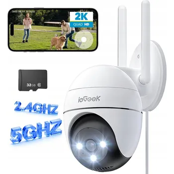 IP kamera EXTERNÍ Otočná Kamera 5G WiFi IP 3MPx 2K AUDIO, DETEKCE POSTAV, 32G