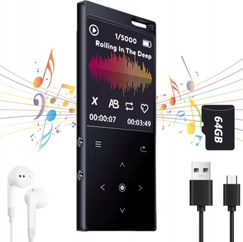 MP3 přehrávač Bedee MP3 černý 64 GB
