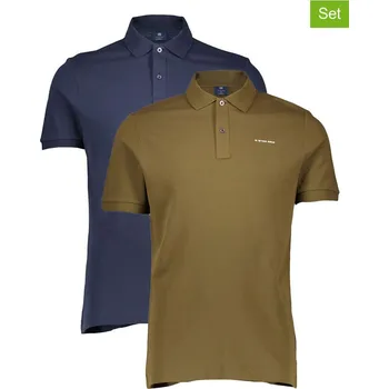 Pánské tričko Tričko G-Star Oliv/ Dunkelblau 475696 XXL