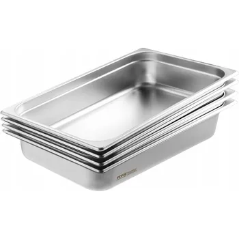 Dóza na potraviny Gastronomické nádoby GN 4 ks nerezová ocel s víkem pro catering
