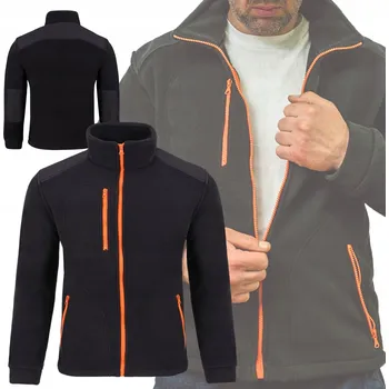 Pánská mikina POLAR PÁNSKÁ pracovní černá Mikina Fleecová rozepínací Teplá Zesílená 3XL