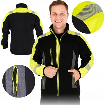 Pánská mikina PRACOVNÍ FLEECE Pánský Reflexní Mikina pracovní Fleecová Reflexní BOZP vel. 3XL