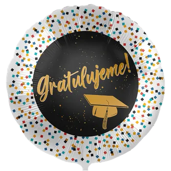 Balónek Foliový balonek Gratulujeme k ukončení studia CZ - 43cm
