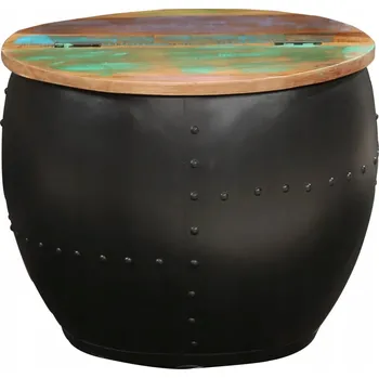 Konferenční stolek Konferenční stolek VidaXL kulatý 43 x 53 x 53 cm černý