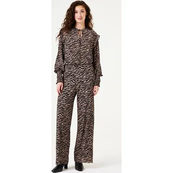 Dámské kalhoty Garcia Beige/ Schwarz 3727047 XS