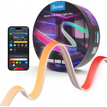 LED páska GOVEE COB LED pásek 3m RGBIC Teplá Bílá 3780 LED Alexa Google Assistant