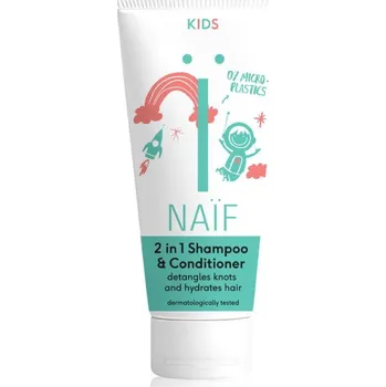 Dětský šampon NAÏF Dětský šampon a kondicionér 2v1 pro snadné rozčesávání přírodní