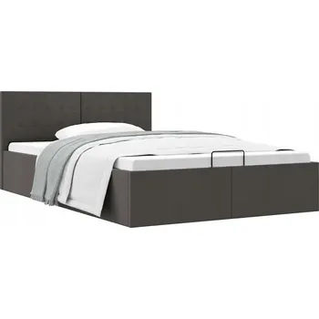 Postel Rám postele s hydraulickým zvedákem 140x200 cm, tmavě šedá