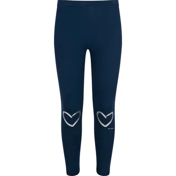 Dívčí oblečení Dívčí legíny, tmavě modré legíny, 140 se srdíčky bavlna Endo