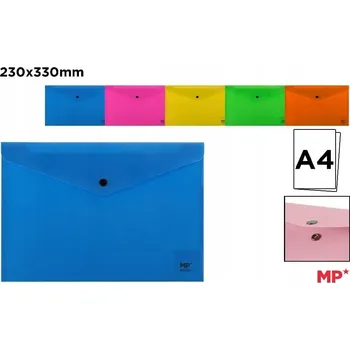 Aktovka na dokumenty Aktovka na dokumenty A4 s pouzdro MP Main Paper, polypropylenová, na knoflík