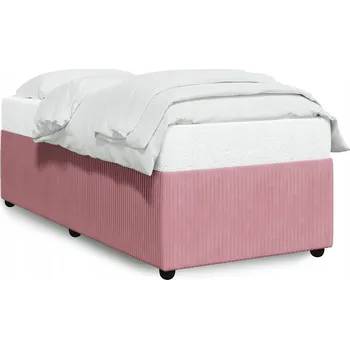 Postel Rám postele sametový růžový 190 x 90 x 46 cm