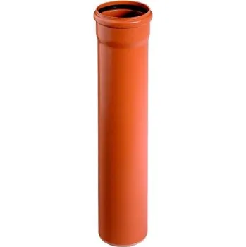 Kanalizační potrubí KG KGEM trubka kanalizační DN160, 5000mm, SN4, s hrdlem, PVC, oranžová