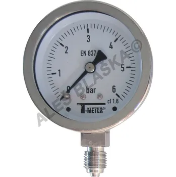 Tlakoměr SFERACO - Francie | Celonerezový manometr spodní vývod, průměr 63mm - tlakoměr - 0-4bar 1616