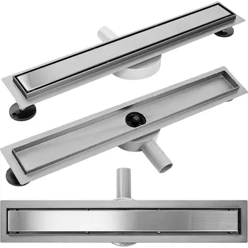 Odvodňovací žlab Lineární odtokový žlab Rea Pure Neo Pro 70 stříbrný