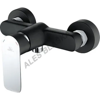 Vodovodní baterie BELAGGIO - Itálie | RIO 4145 černá/chrom páková nástěnná sprchová vodovodní baterie - ČERNÁ/CHROM RIO4145 ČERNÁ/CHROM