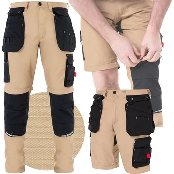 Pracovní obuv Pracovní kalhoty Specto 2v1 béžové Ripstop vel. 48 s odnímatelnými nohavicemi