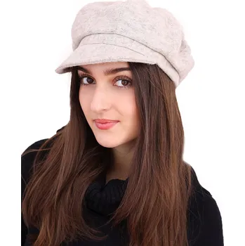 Čepice TopMode Retro vlněný baret - béžový 854390