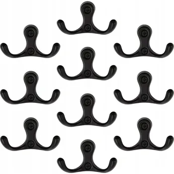 Věšák Nábytkový háček Mavö černý kovový 10 ks 27x50x22 mm